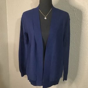 NWOT FAITH & ZOE Cardigan with sleeve detail‎ in navy